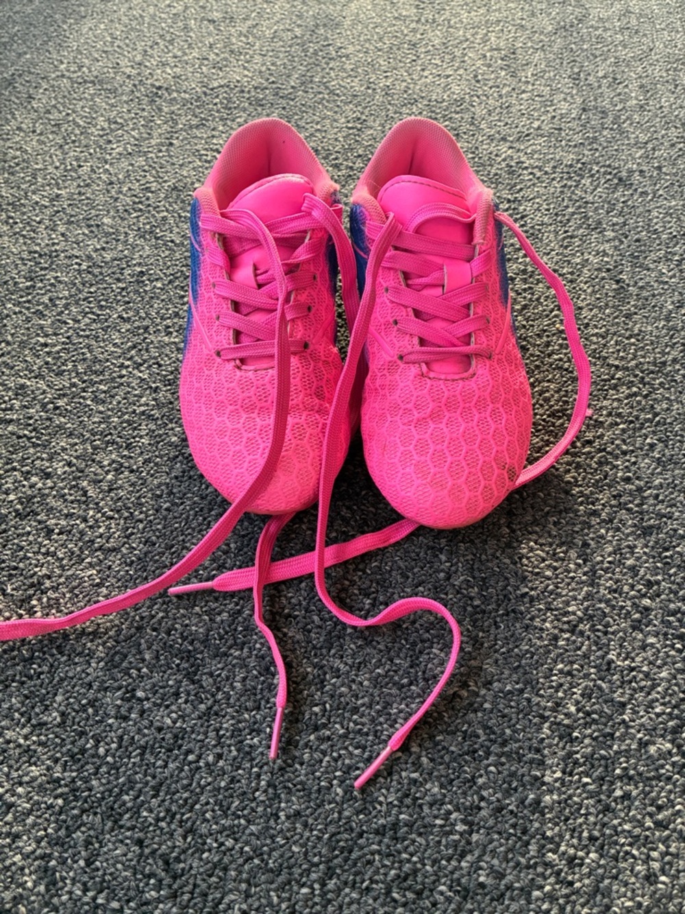 Kids Bright Pink Athletic Sneakers - Comfortable Lace-Up Shoes